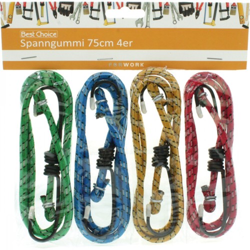Spanngummi 75cm mit haken - 4x,